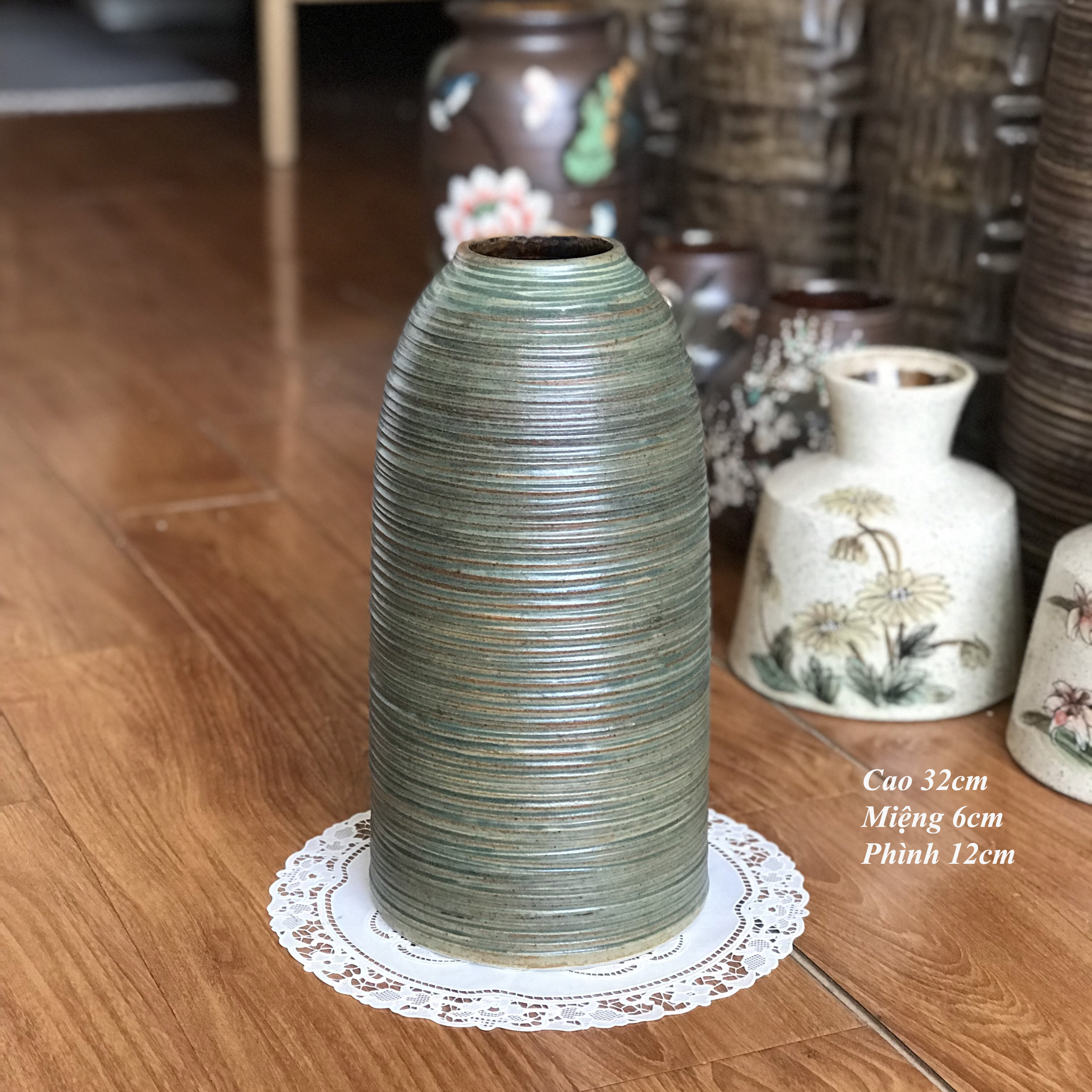 Gth385 non-printed high grade ceramic garland flower vase non-slip ceramic vase vase grater table decoration gth385