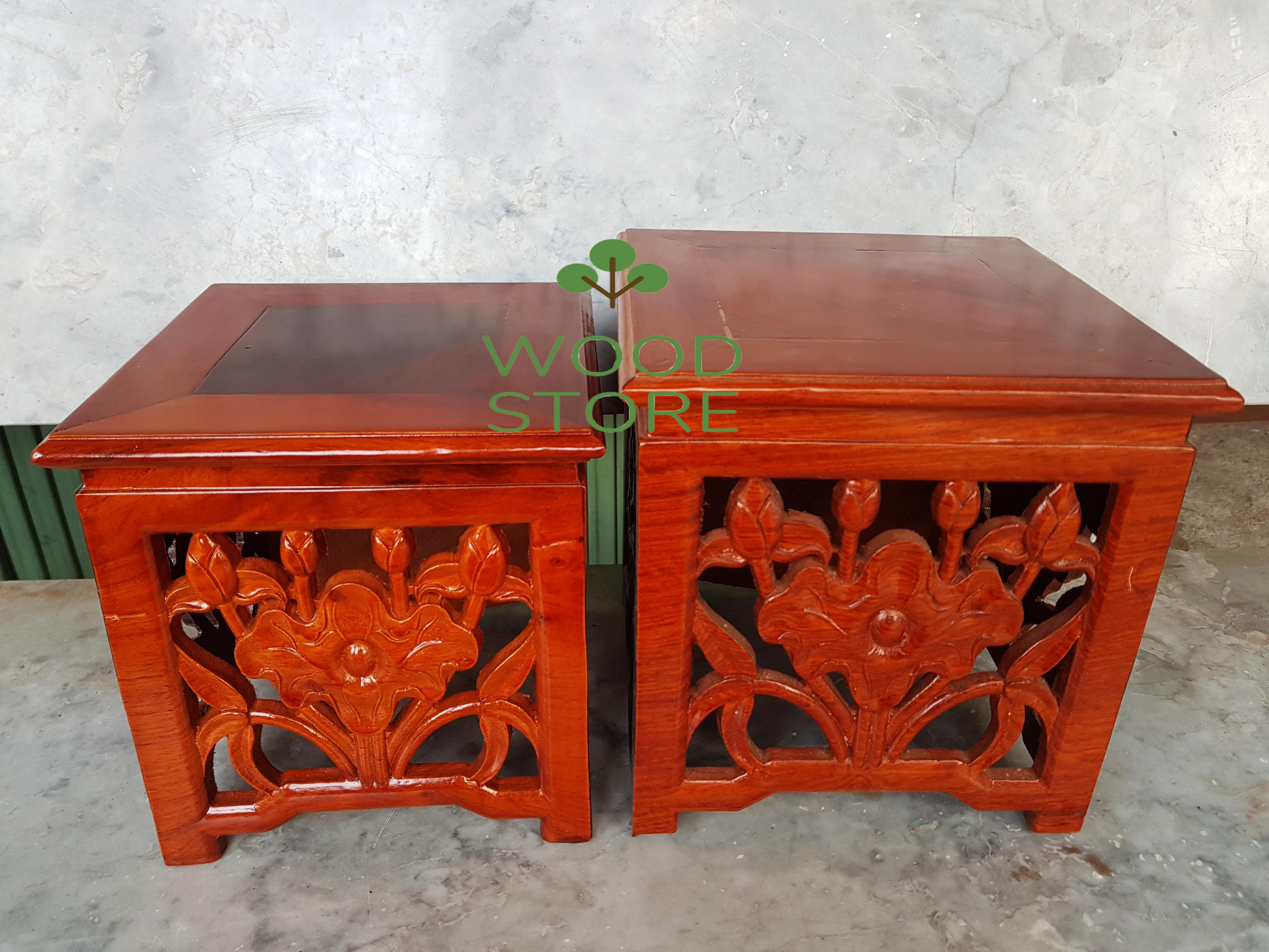 Nhất sơn hoa sen-Đôn hoa sen-Đôn gỗ hương
