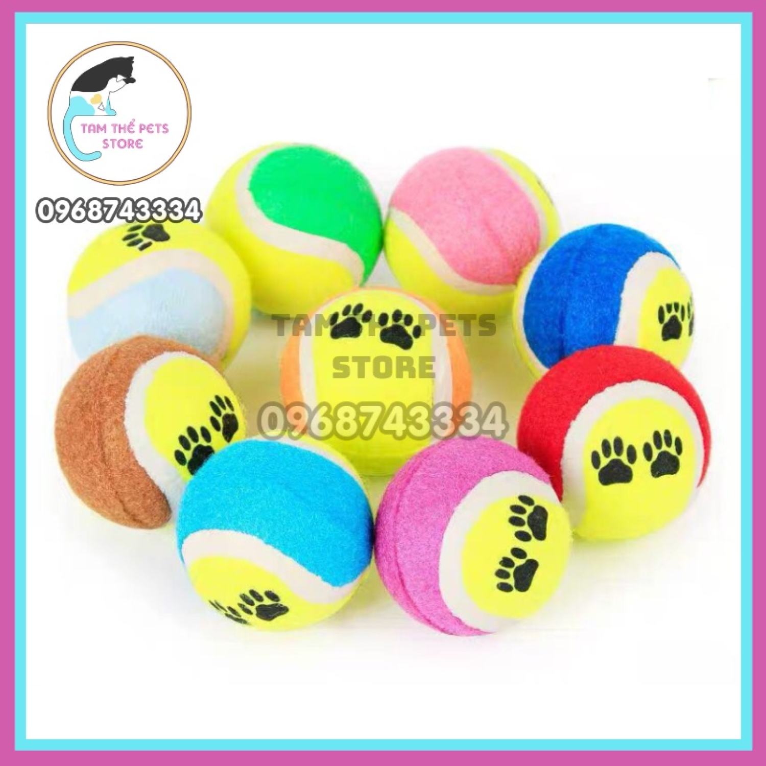 Bóng tenis cho chó mèo, đồ chơi chó mèo