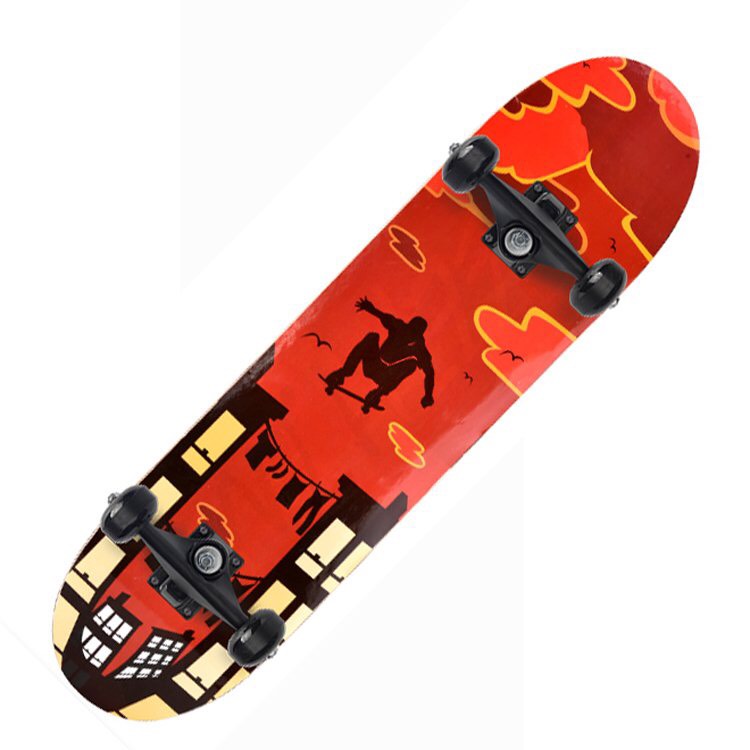 Ván Trượt Thể Thao Skateboard Mặt Nhám Cao Cấp (Khung hợp kim  + bánh cao su cao cấp)