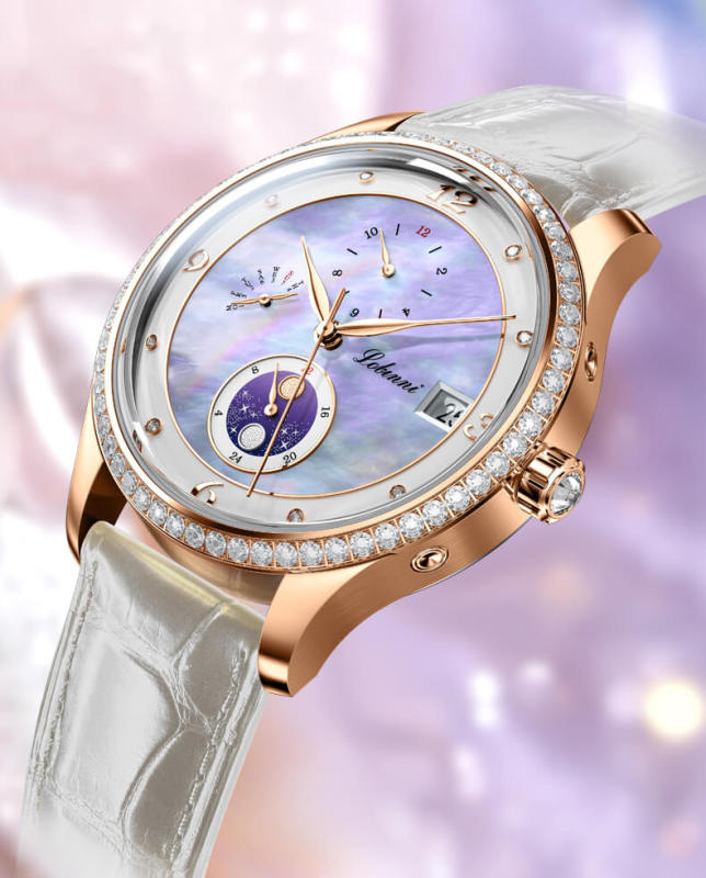 Đồng hồ nữ chính hãng LOBINNI L2063-2 Chính hãng, Fullbox, Bảo hành dài hạn, Kính sapphire chống xước, Chống nước, Mới 100%
