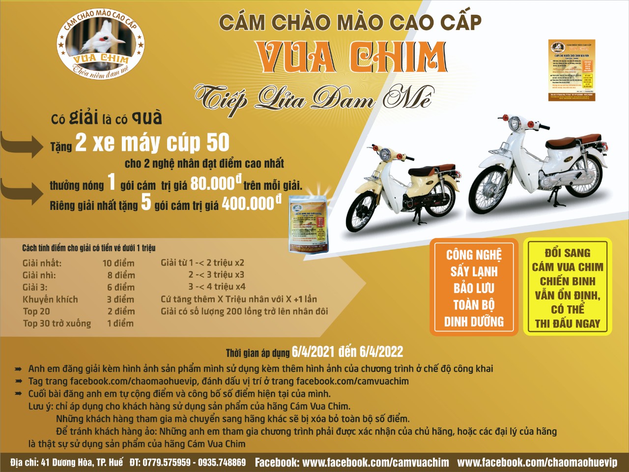 cám vua chim sấy lạnh dưỡng đấu