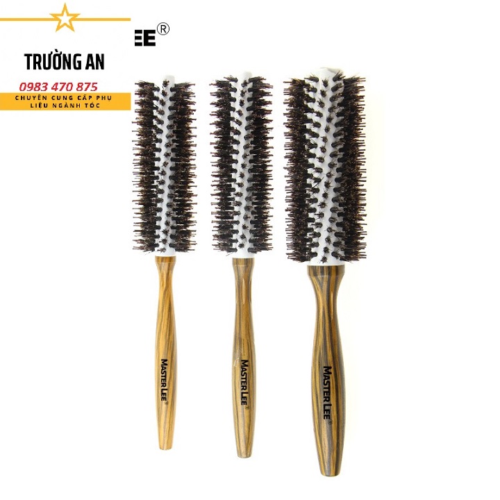 Lược Tròn - Lược sấy uốn Tạo Phồng Kiểu Tóc gỗ - Nano (bé - vừa - to)