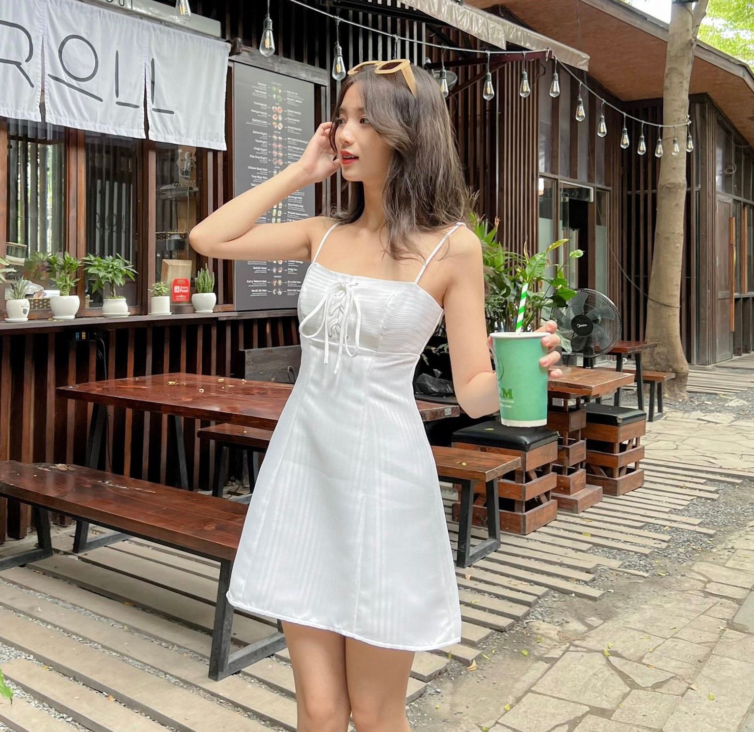 Đầm HAVA - Đầm 2 dây đan ngực