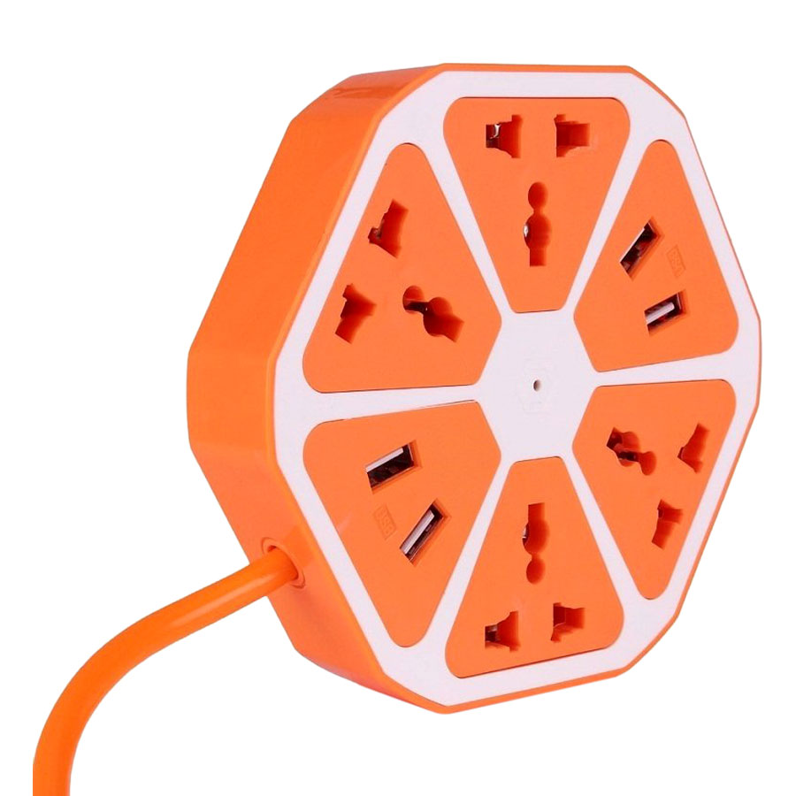 [HCM]Ổ Cắm Điện Hình Trái Cam 2 Cổng USB