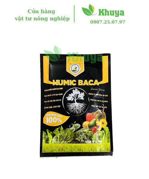 Phân bón lá Kali sinh học Humic K TC Humic Acid 50gr Baca dạng vảy