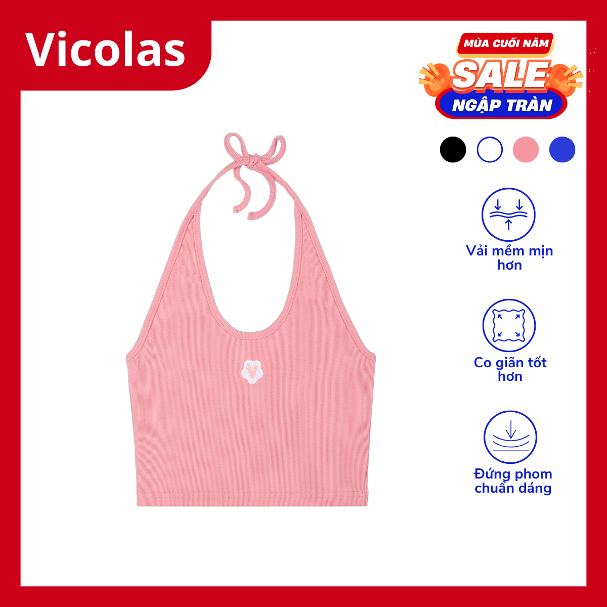 Áo croptop kiểu cột dây Vicolas gợi cảm - VICO15