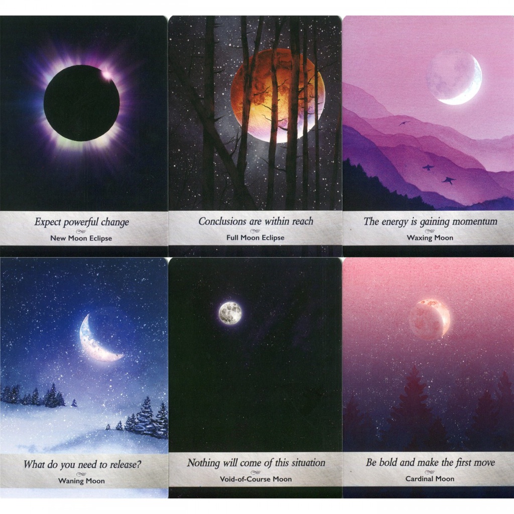 Bộ Bài Moonology Oracle Cards Tarot Size Gốc
