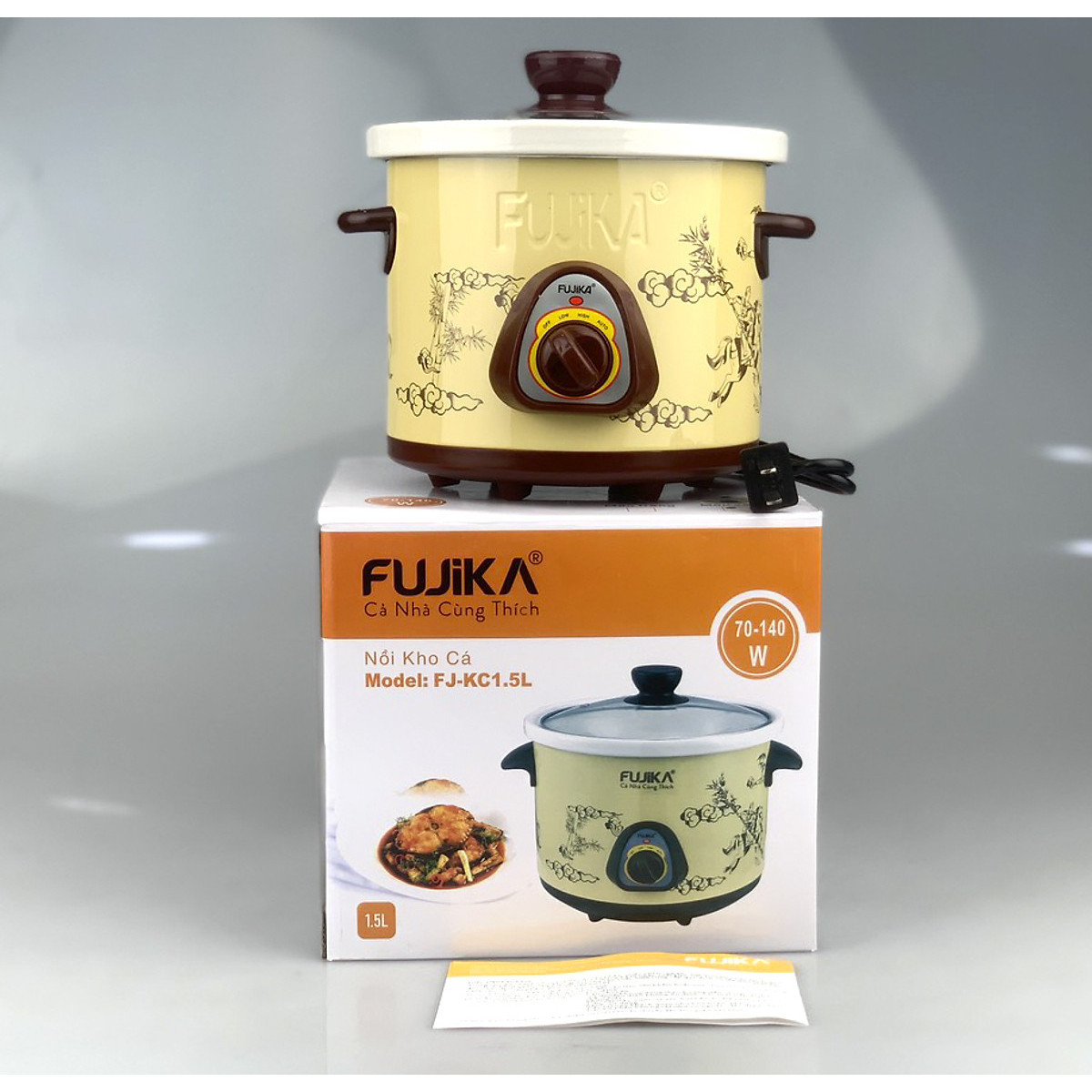 Nồi nấu cháo fujita cho bé cao cấp chính hãng 1.5l ,2.5l - nồi hầm chậm đa năng nồi nấu cháo, ninh xương, kho cá ,nồi nấu cháo cho bé, nồi hầm cháo cho bé