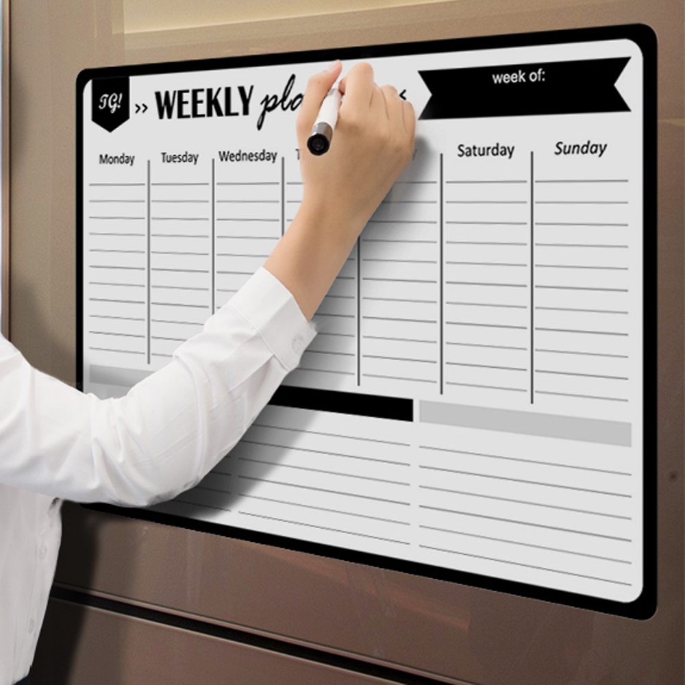 Multi-purpose Drawing Memo Pad Soft Notes Board Message Board Magnetic Whiteboard Weekly and Monthly Planner Fridge Sticker Planner Whiteboard