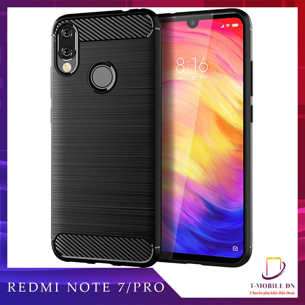 Ốp lưng Xiaomi Redmi Note 7 / Redmi Note 7 Pro ốp silicone mềm Carbone phay xước chống sốc chống vân tay