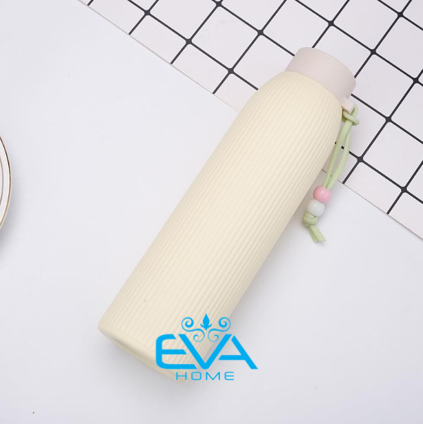 [HCM]Bình Đựng Nước Thủy Tinh Có Vỏ Bọc Giữ Nhiệt Silicon 320 Ml -