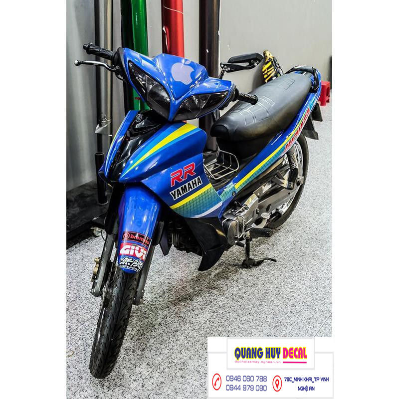 Tem trùm xe jupiter xanh gp - Độ dán team trùm decal xe máy jupiter xanh gp - Team trùm decal xe máy jupiter rẻ đẹp và chất