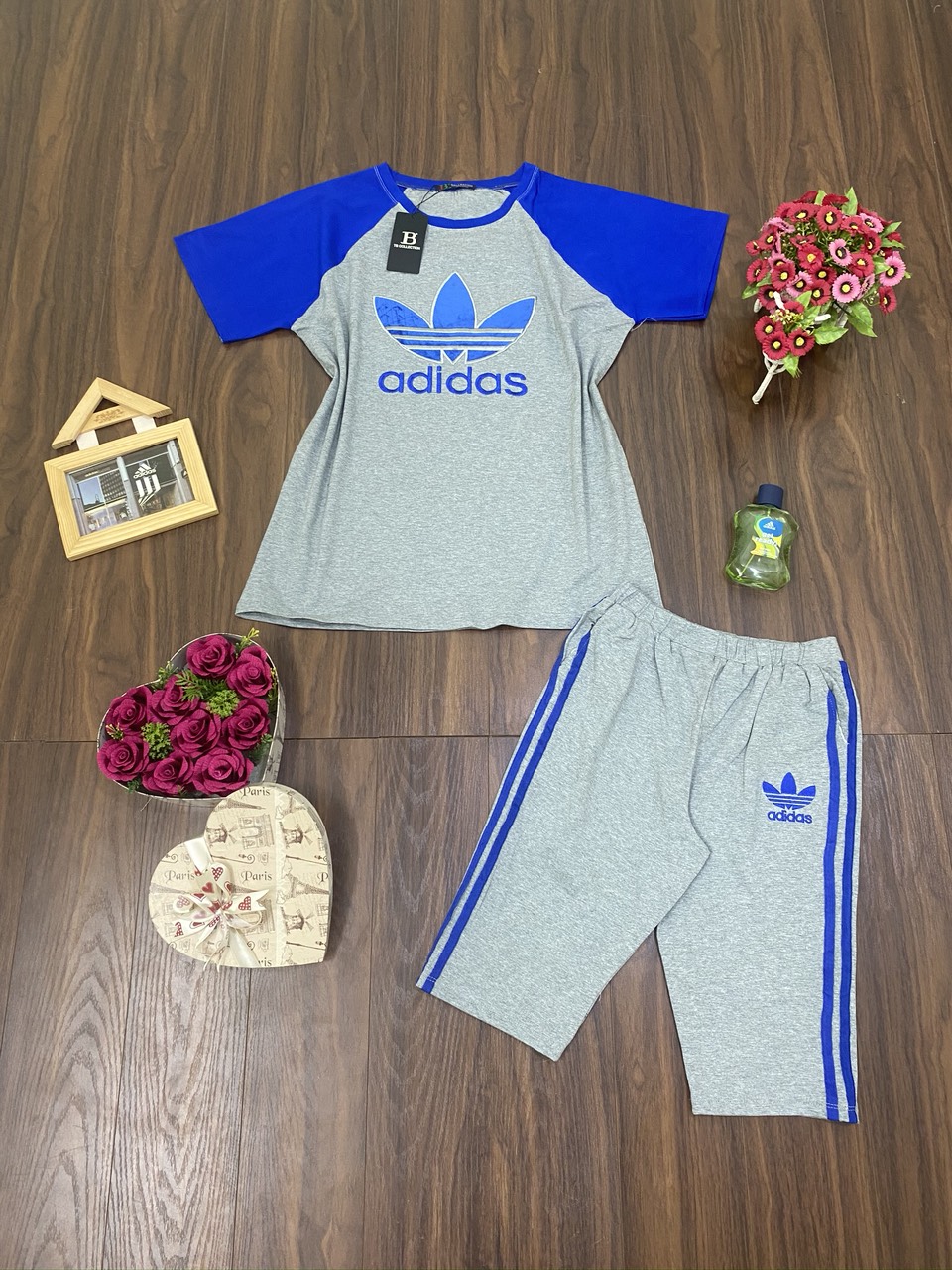💞 BỘ ADIDAS THÊU QUẦN LỬNG CAO CẤP, TÚI ZIP   💞