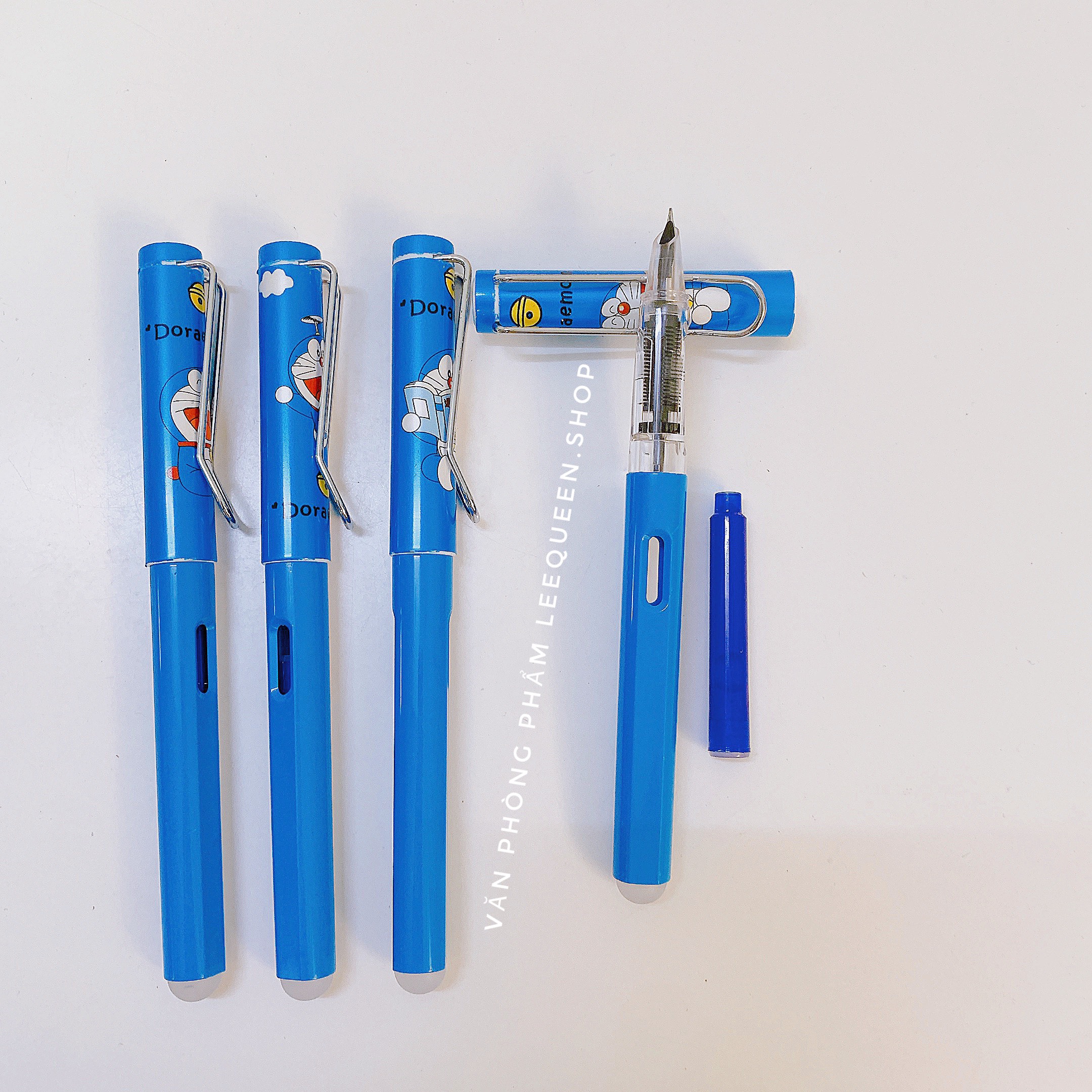 Bút Máy tẩy xóa được Đôrêmon  Ngòi Mài êm, dễ viết giúp bé rèn chữ đẹp