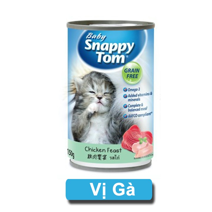 Pate Cho Mèo Con Snappy Tom - Lon 150g