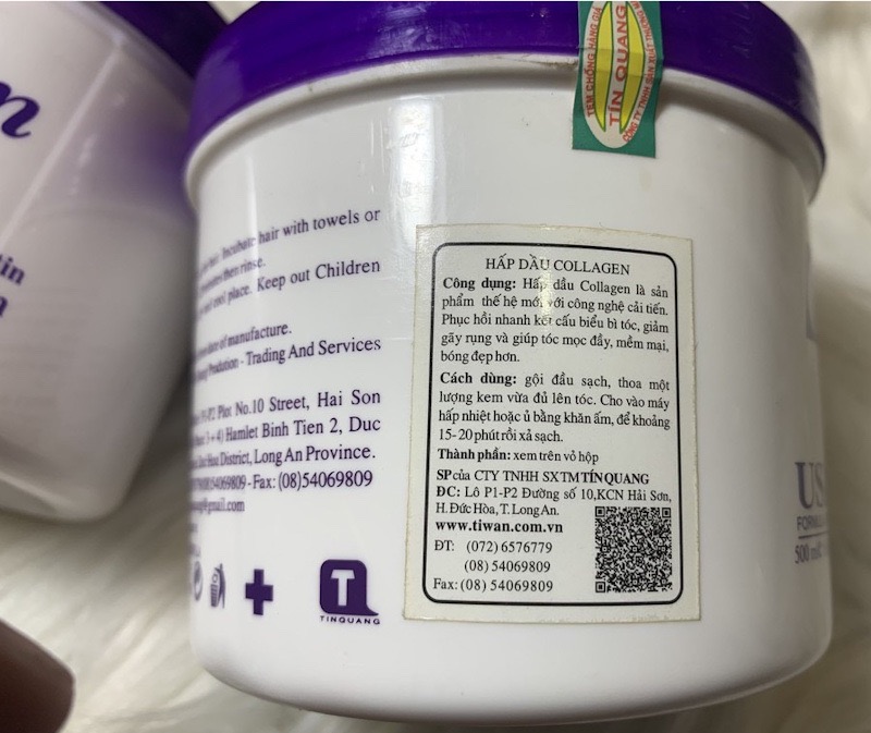[HCM]Hấp Dầu Collagen Tiwan Siêu Bóng Mượt 500ml