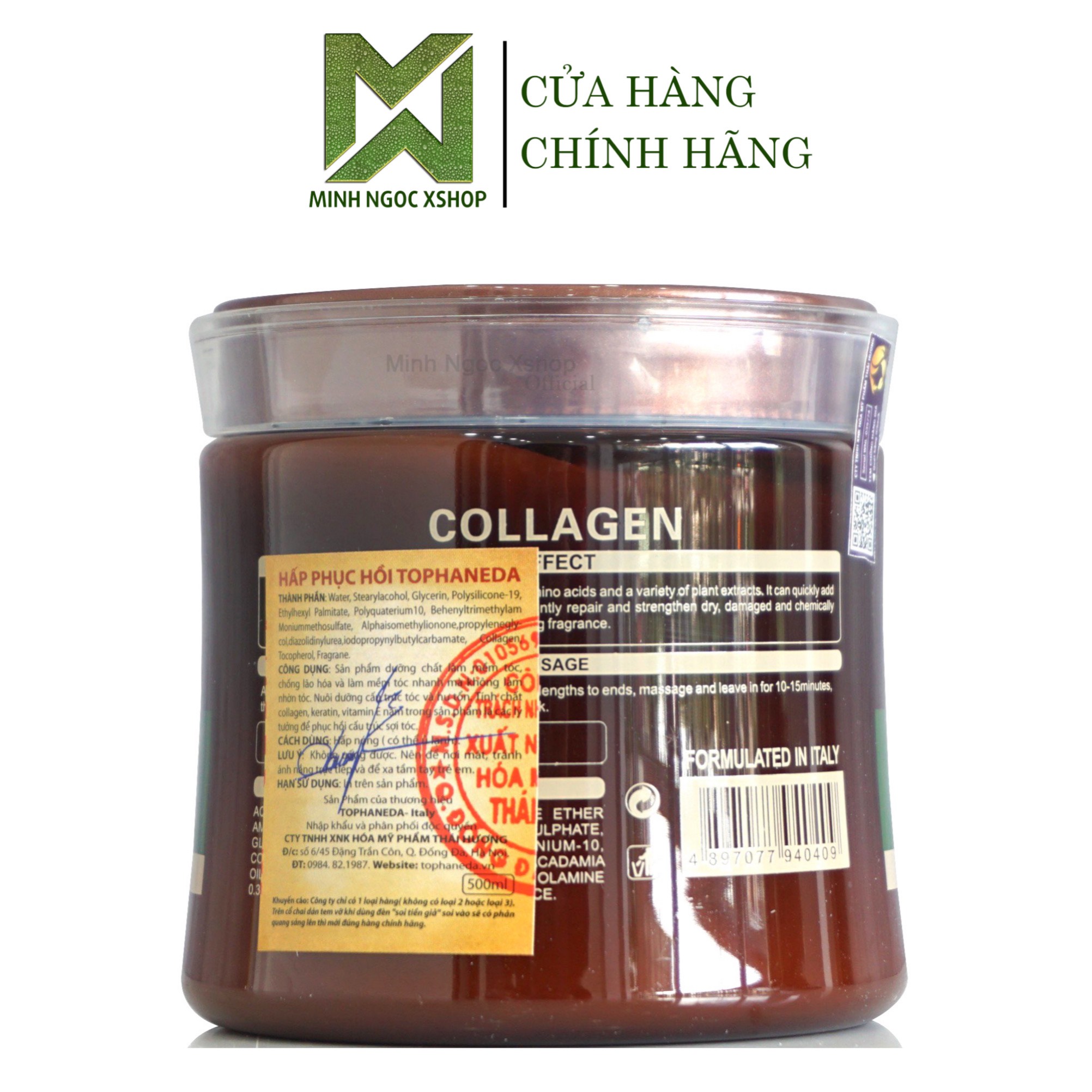 Kem ủ tóc, dầu hấp phục hồi Top Haneda Collagen 500ML