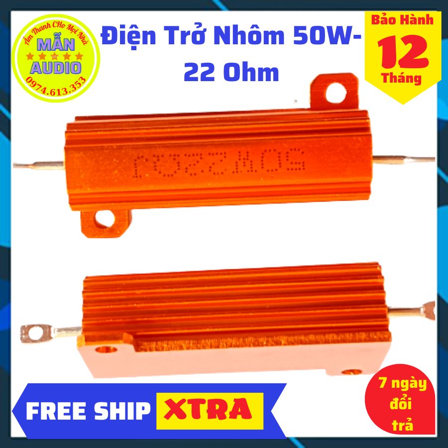 Điện trở nhôm 50w - 22 Ohm