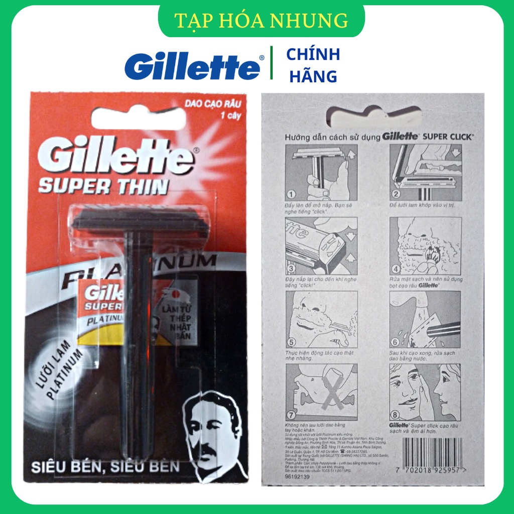 Gillette Super Thin Black-Handled Shaving Razor/Shaver (Free Razor Included)