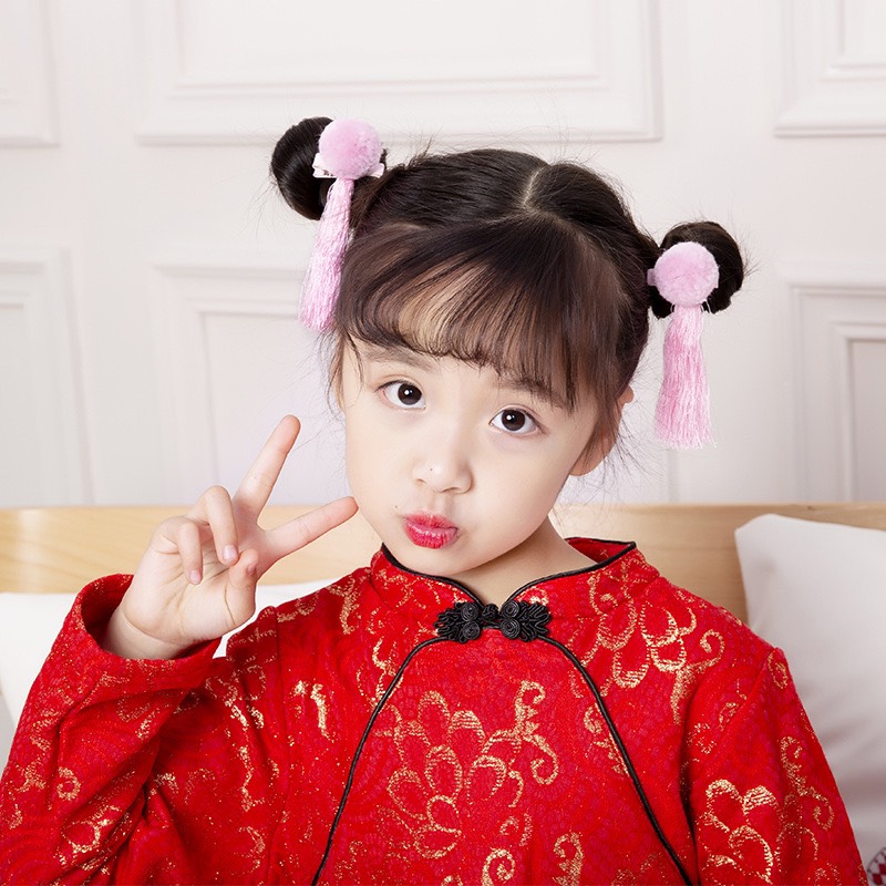 Set 2 kẹp tóc trung hoa cho bé