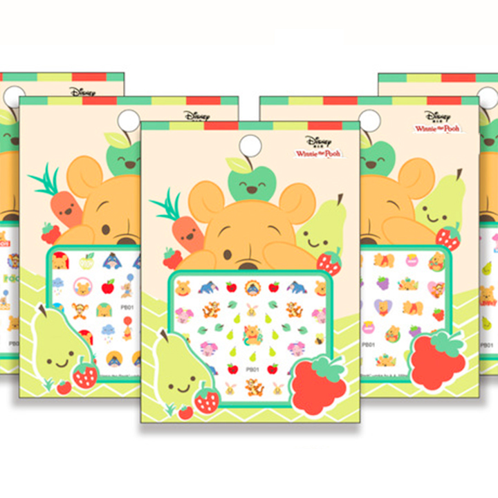 Dán móng tay 3D cao cấp cho bé BBShine, Set sticker dán móng cho bé họa tiết hoạt hình nhiều màu sắc tươi sáng – J007