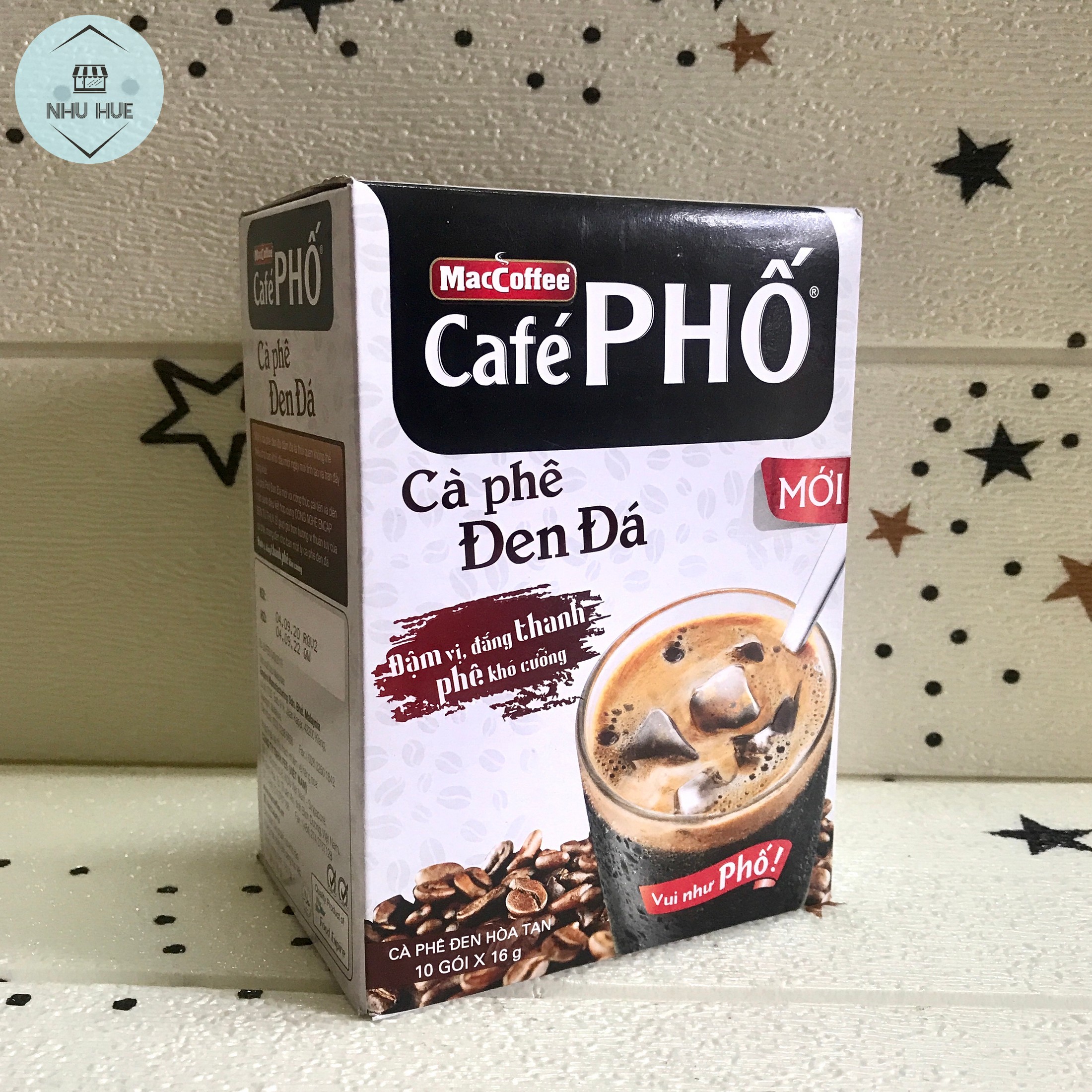 Cà phê đen đá Maccoffee Cafe Phố (hộp 10 gói x 16g)