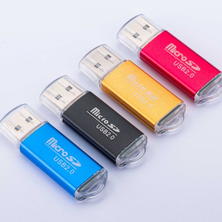 USB đọc thẻ nhớ mini , đầu đọc thẻ nhớ bằng nhôm , đầu đọc thẻ nhớ T18 , đầu đọc thẻ nhớ xoay đa năng 4 trong 1 tiện dụng nhỏ gọn dễ sử dụng thumbnail