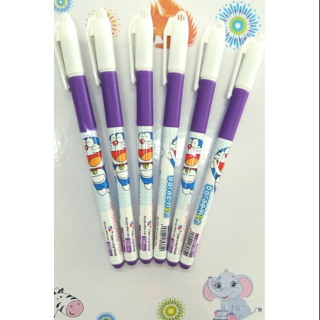 5 Bút Nước Gel Doremon Tím