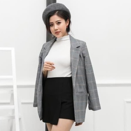 G Beauty Áo Vest Nữ Kẻ Caro