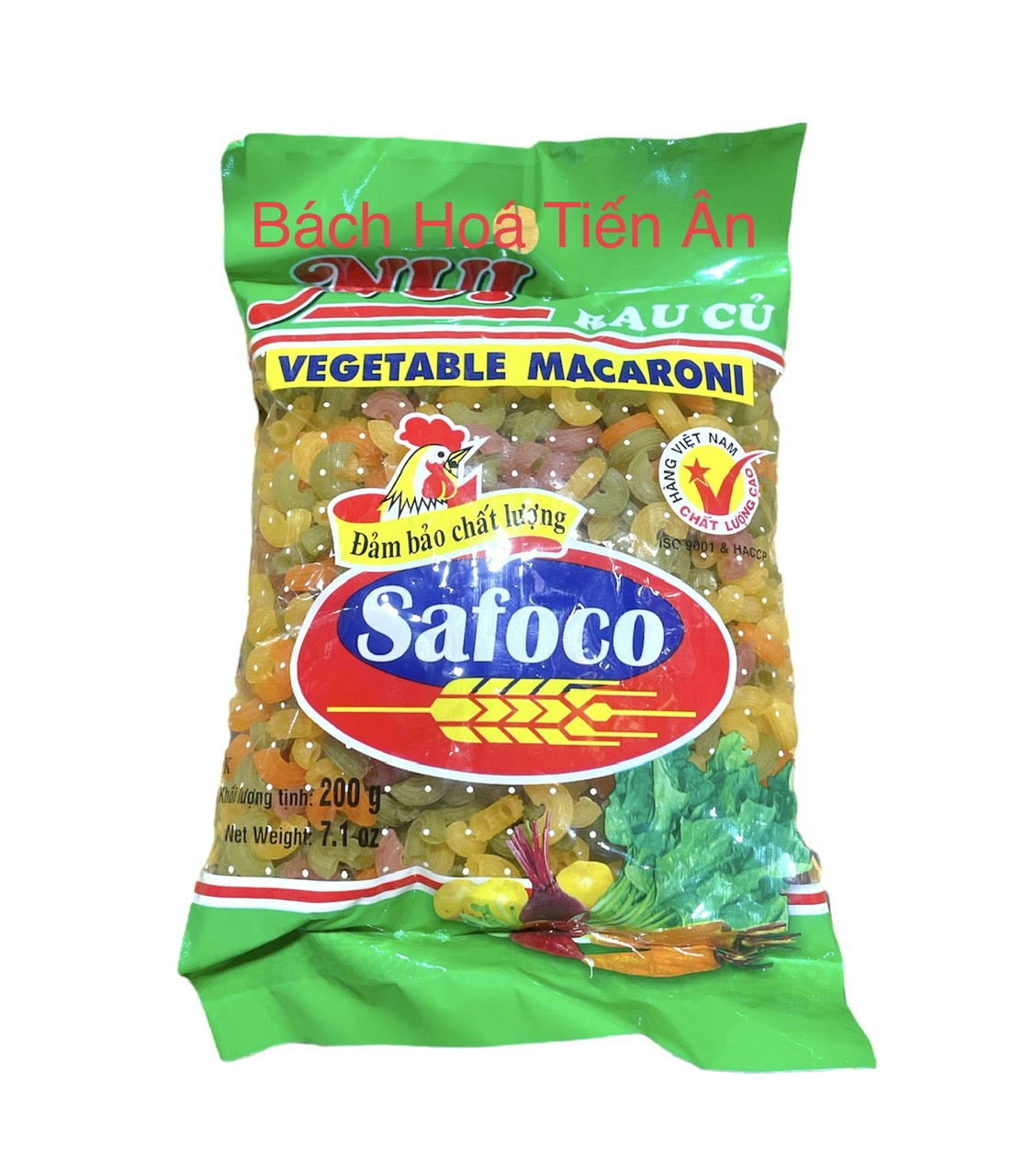Nui Rau Củ Safoco Macaroni 200g