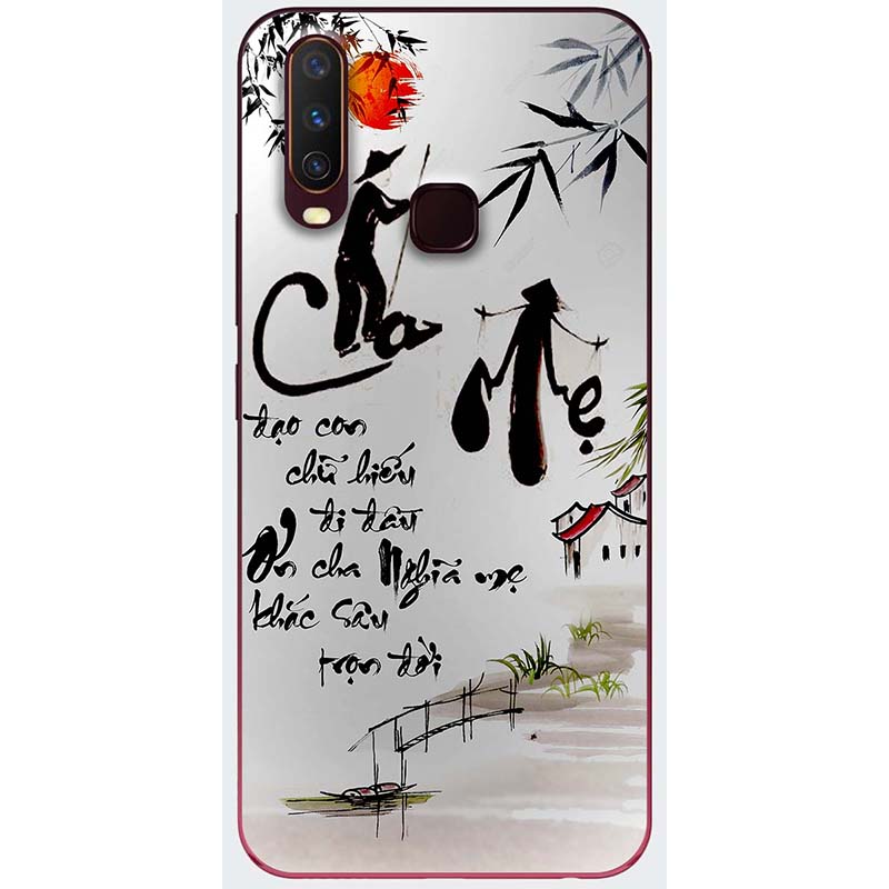 Ốp lưng dành cho Vivo Y12 mẫu Thư pháp cha mẹ