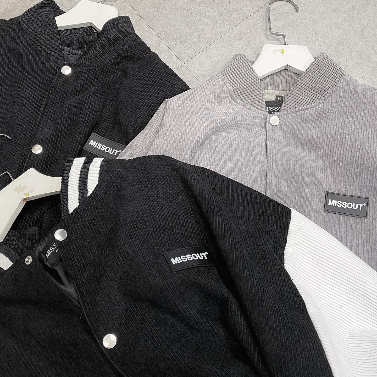 Áo khoác bomber Missout basic form rộng unisex - Gin store