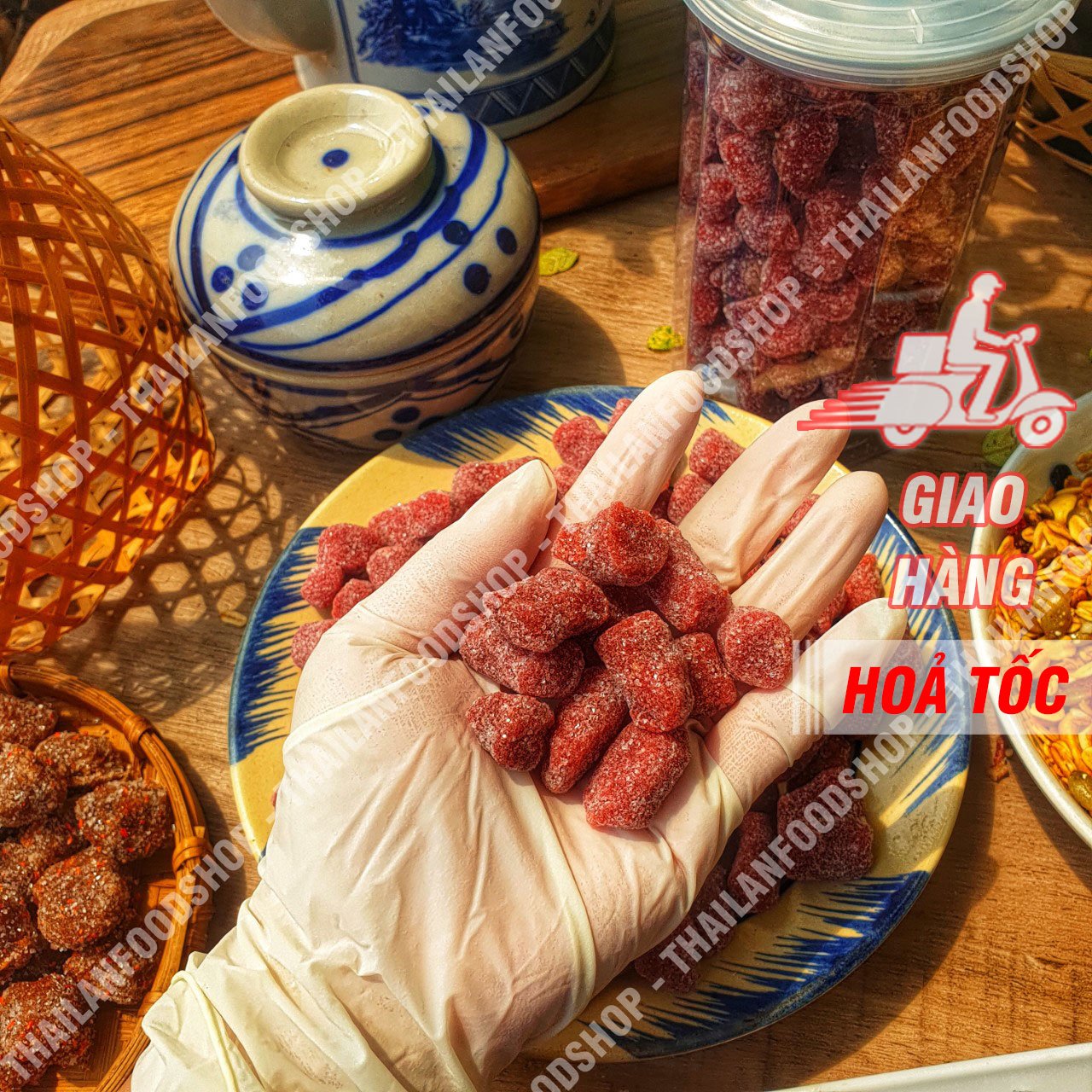 Kẹo Dâu Tây Đặc Sản Đà Lạt - Lon 500gr