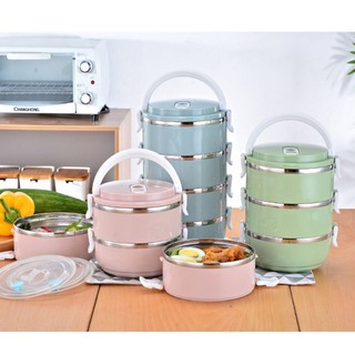 [SaLe 100%] Hộp Đựng Cơm 4 Tầng Lúa Mạch Văn Phòng . ĐTVM