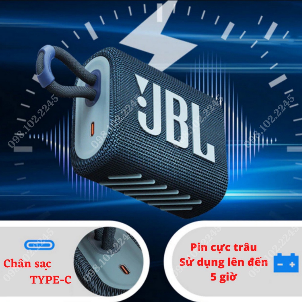 Loa bluetooth mini, JBL Go 3 Fullbox new 100% + Bảo hành 3 tháng