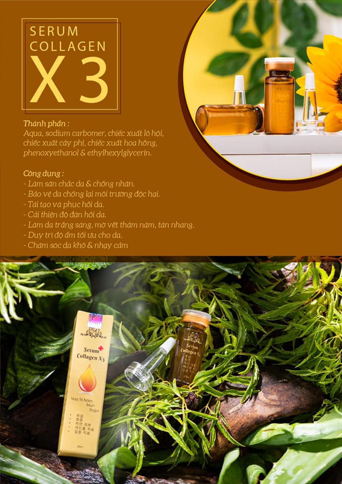 Serum collagen x3, serum dưỡng trắng da