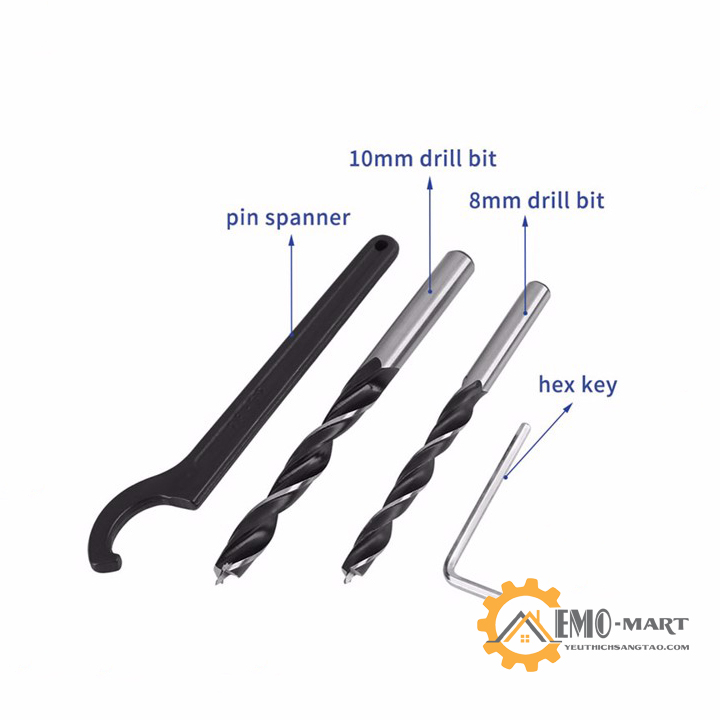 [FreeshipMAX] Bộ cữ khoan ốc cam, chốt gỗ 3in1