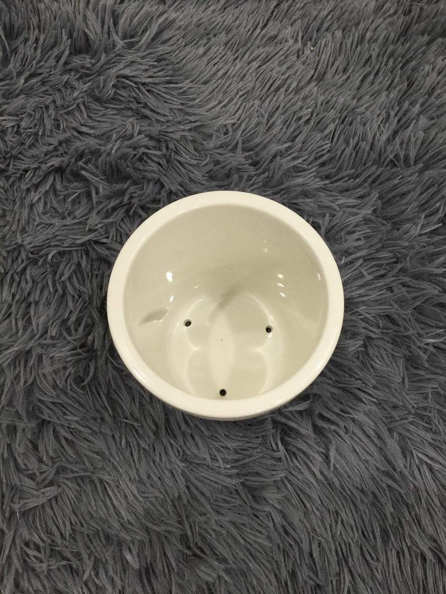 CHẬU TRẮNG CAO 12 CM - GỐM SỨ VIỆT