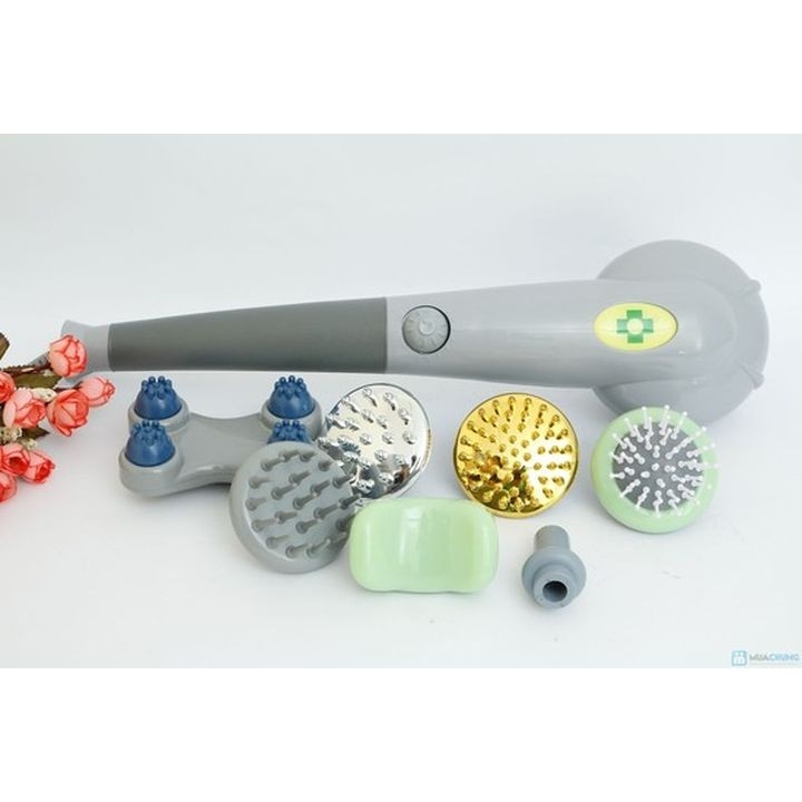 Máy mát-xa cầm tay 7 đầu Magic King Massage (Xám)