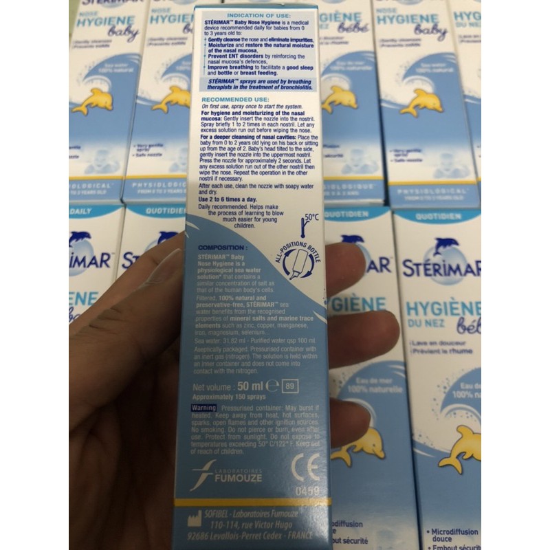 Xịt mũi Sterimar baby 100ml ( Xịt mũi cá heo pháp )