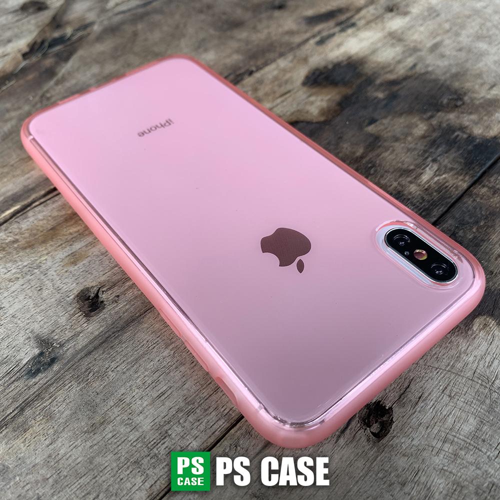 Ốp lưng dẻo hồng mờ chống sốc cao cấp dành cho iPhone XS MAX - PS Case phân phối