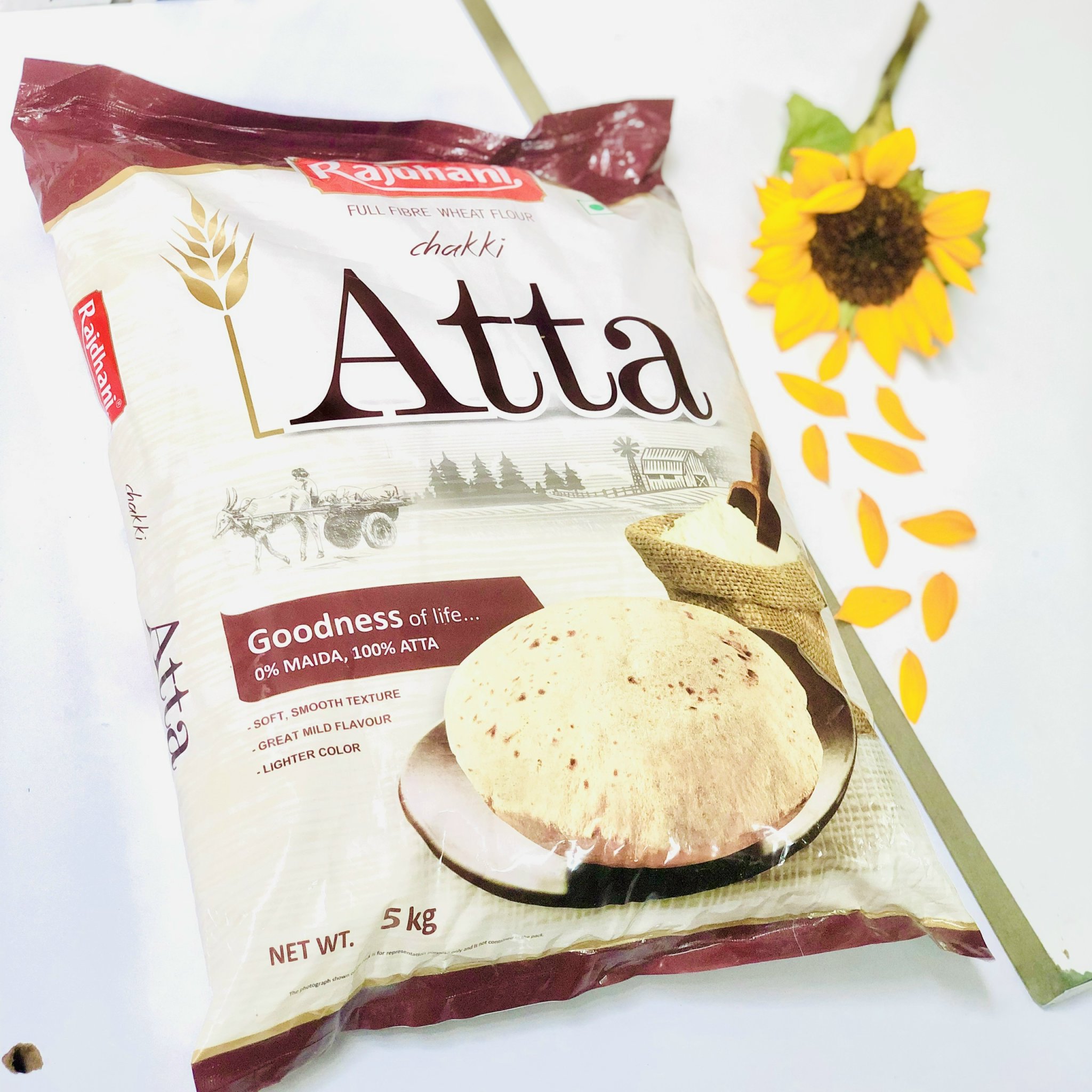 Bột mì atta nguyên cám aashirvaad 5kg date 11.2024 bột mịn
