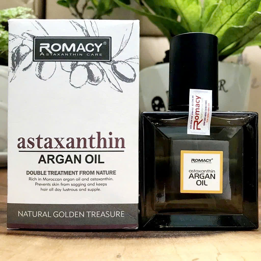 TINH Dầu Dưỡng Tóc ARGAN OIL ROMACY 50ML Phục Hồi Tóc Hư Tổn Khô Xơ , Bảo Vệ Tóc Khỏi Nhiệt Độ Cao