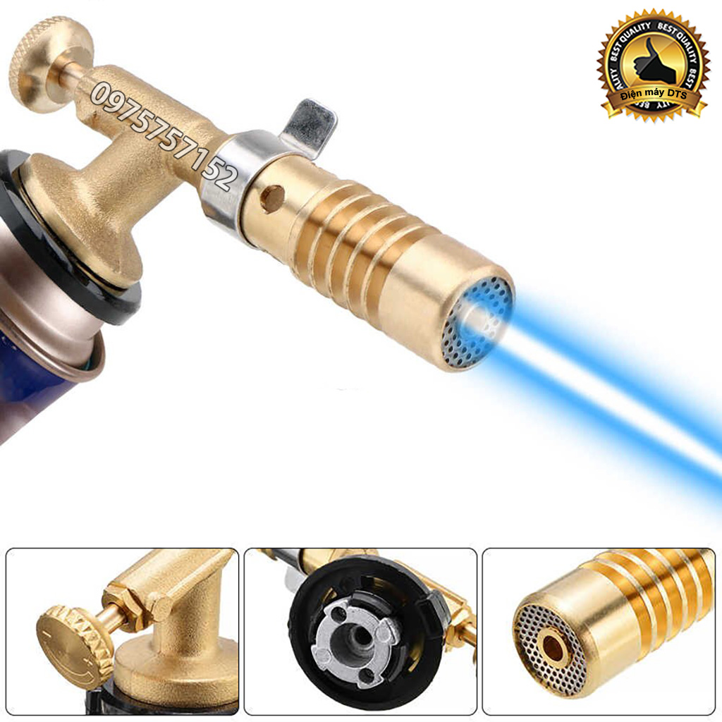 Đèn khò gas cao cấp No.773 Đài Loan, điều chỉnh nhiệt độ 1300 độ C, đồng nguyên khối 100%, siêu bền, hàn ống đồng, chế biến nấu ăn, thui lông, nhóm lửa, làm bánh, đốt côn trùng, nhóm than, nhóm lửa