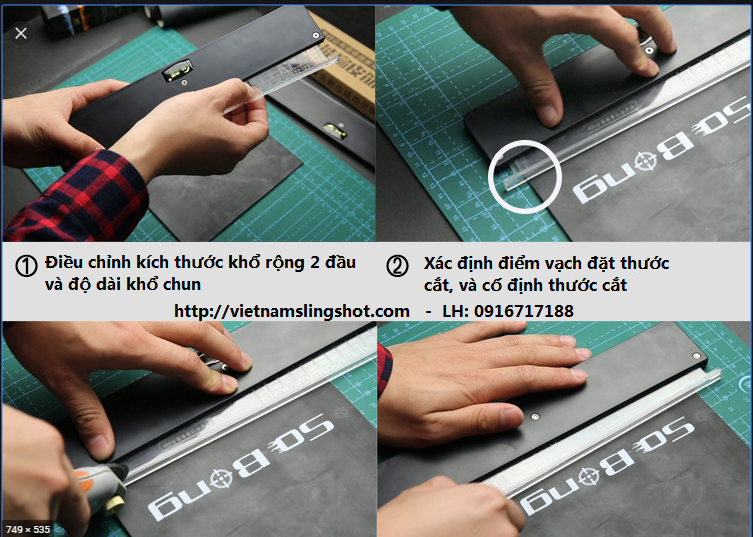 thước cắt dây thun cao su đa kích cỡ