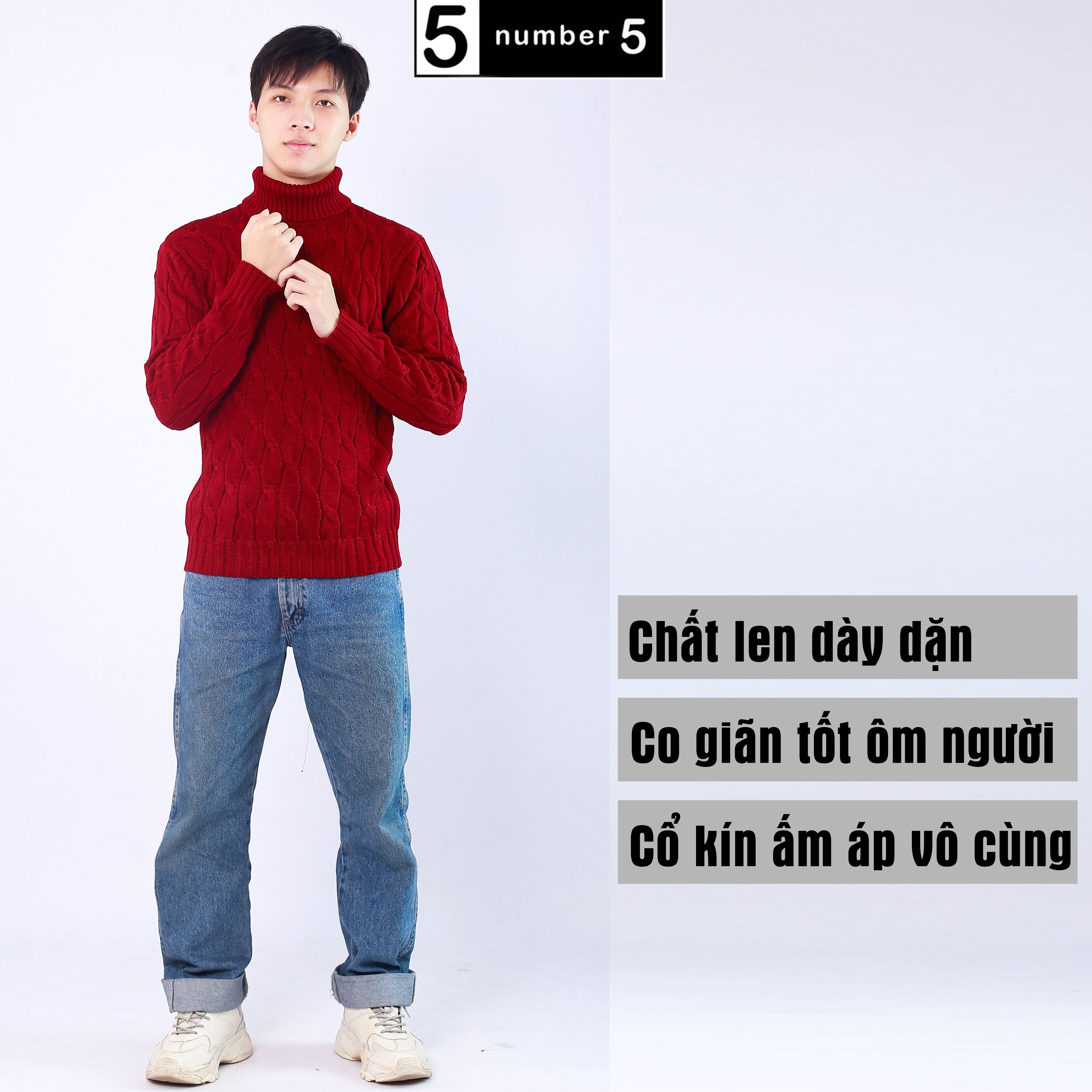 Áo Len Vặn Thừng Cổ Lọ NUMBER5 Mẫu Mới Nhất 2021