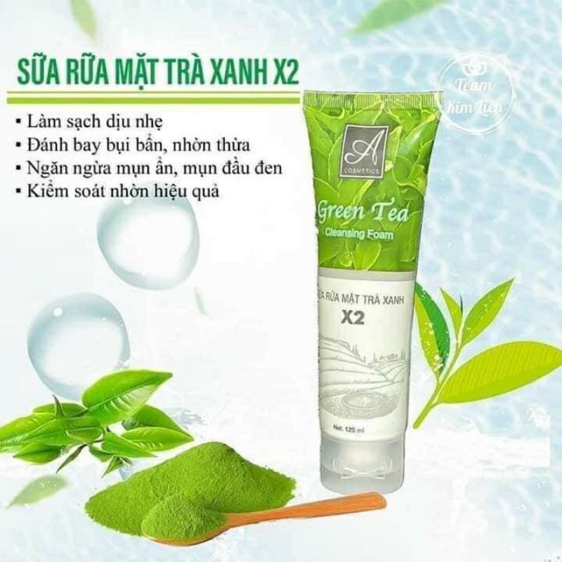 Sửa Rửa Mặt Trà Xanh X2 Acosmetics 125ml