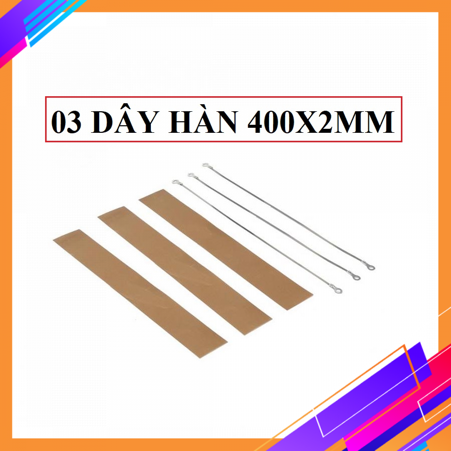 Dây hàn thay thế cho máy hàn miệng túi 400x2mm (03 DÂY HÀN)