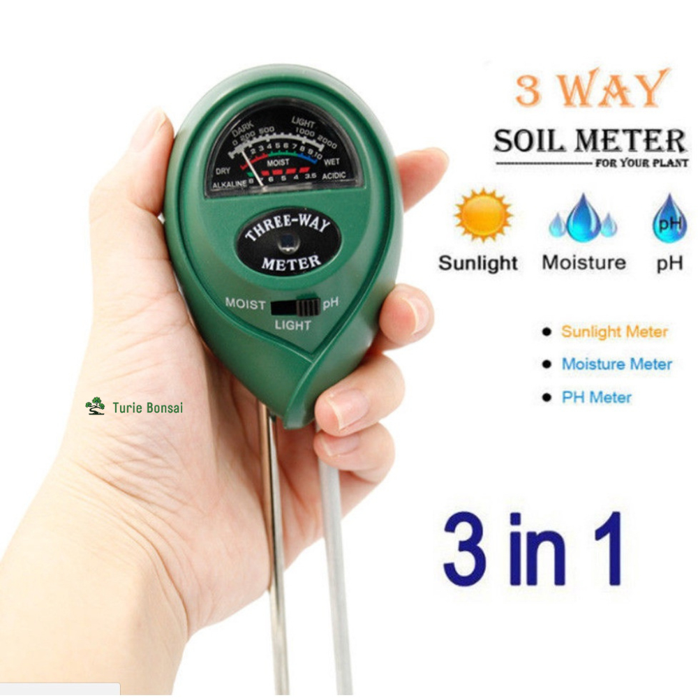 Máy đo, dụng cụ đo độ PH đất 3 trong 1 tròn